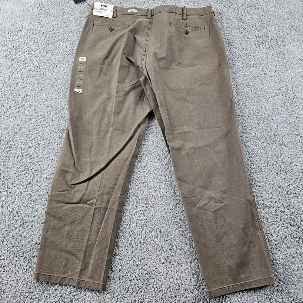 Joseph Abboud Pants 40x29 Khaki Brown Chino Comfort Stretch Preppy Casual NWT